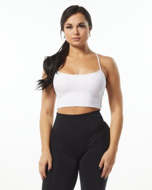 Alphalete Ultrasoft Camisole Tank Naisten Hihaton Paita Valkoinen | EHVGN-0759