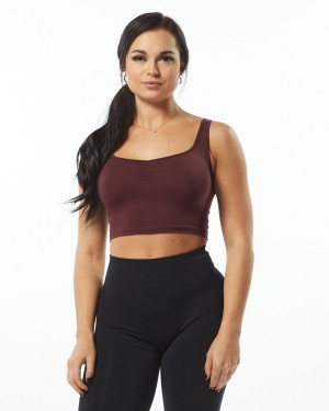 Alphalete Ultrasoft Square Neck Tank Naisten Hihaton Paita Wine | TBEAM-3921