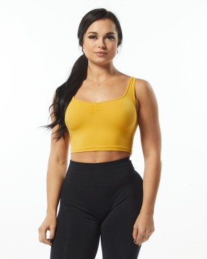 Alphalete Ultrasoft Square Neck Tank Naisten Hihaton Paita Sunflower | BENZJ-2538