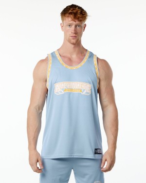 Alphalete Varsity Basketball Jersey Miesten Stringers Vaaleansininen | DXLUA-3465