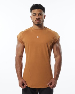 Alphalete Velocity Hihattomat Tee Miesten Stringers Chestnut | KMPUL-1796