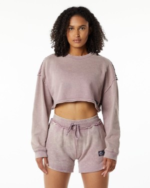 Alphalete Very Terry Crop Pullover Naisten Takit Pinkki | KBLRD-4690