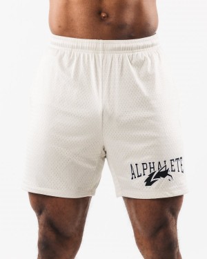 Alphalete Wolf Head Mesh Lyhyt 6" Miesten Shortsit Sea Shell | YXAJU-4305