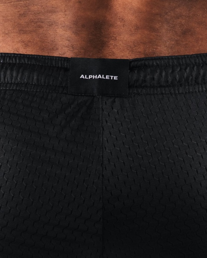 Alphalete AA Mesh Lyhyt 6” Miesten Shortsit Mustat | QOTRZ-9031