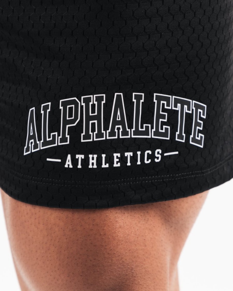 Alphalete AA Mesh Lyhyt 6” Miesten Shortsit Mustat | QOTRZ-9031