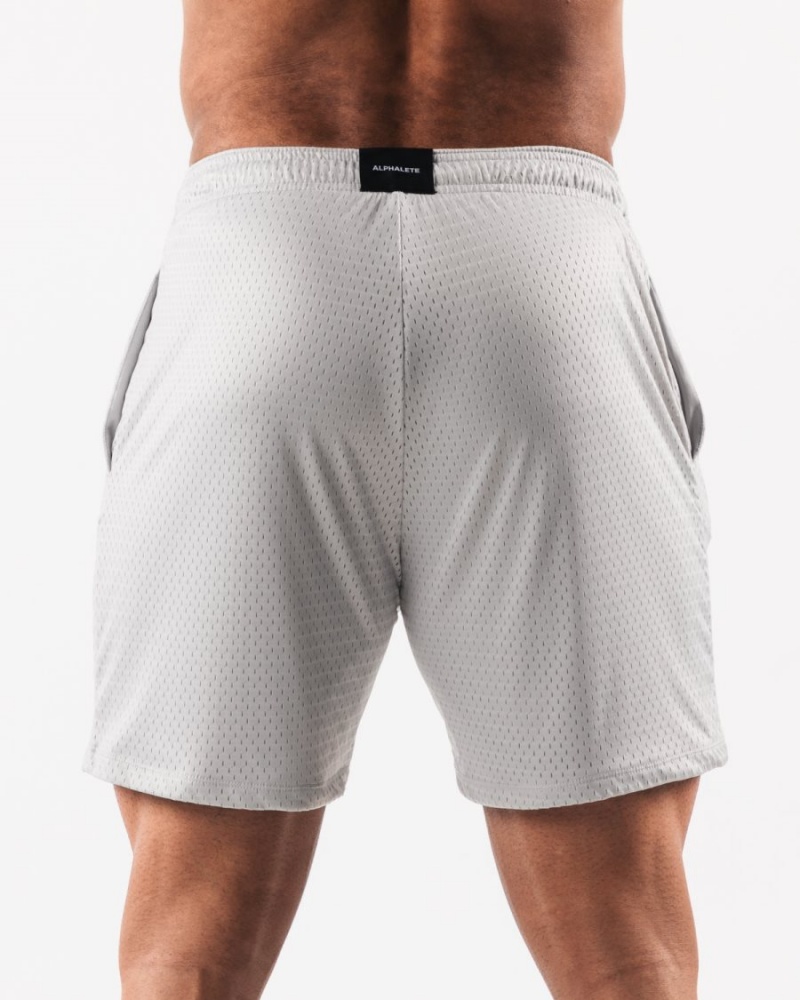 Alphalete AA Mesh Lyhyt 6” Miesten Shortsit Harmaat | JBYCK-1047