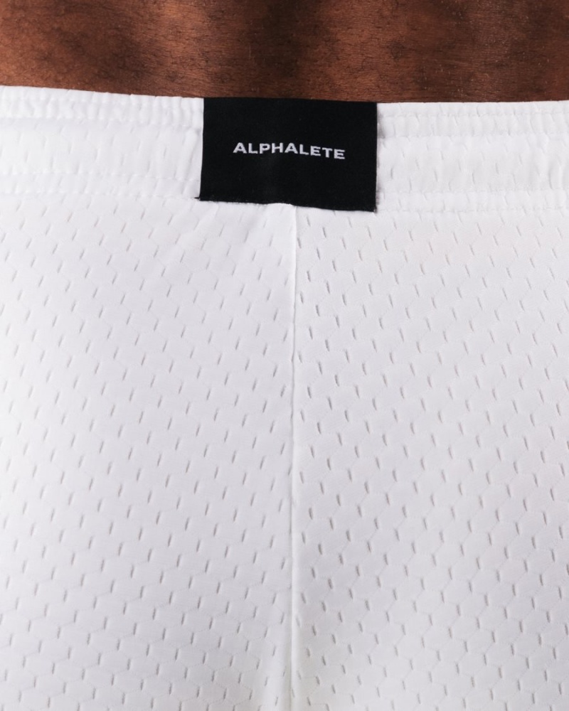 Alphalete AA Mesh Lyhyt 6” Miesten Shortsit Valkoinen | NDAXV-9164