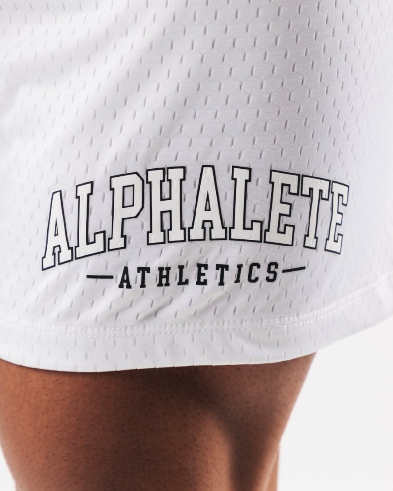 Alphalete AA Mesh Lyhyt 6” Miesten Shortsit Valkoinen | NDAXV-9164