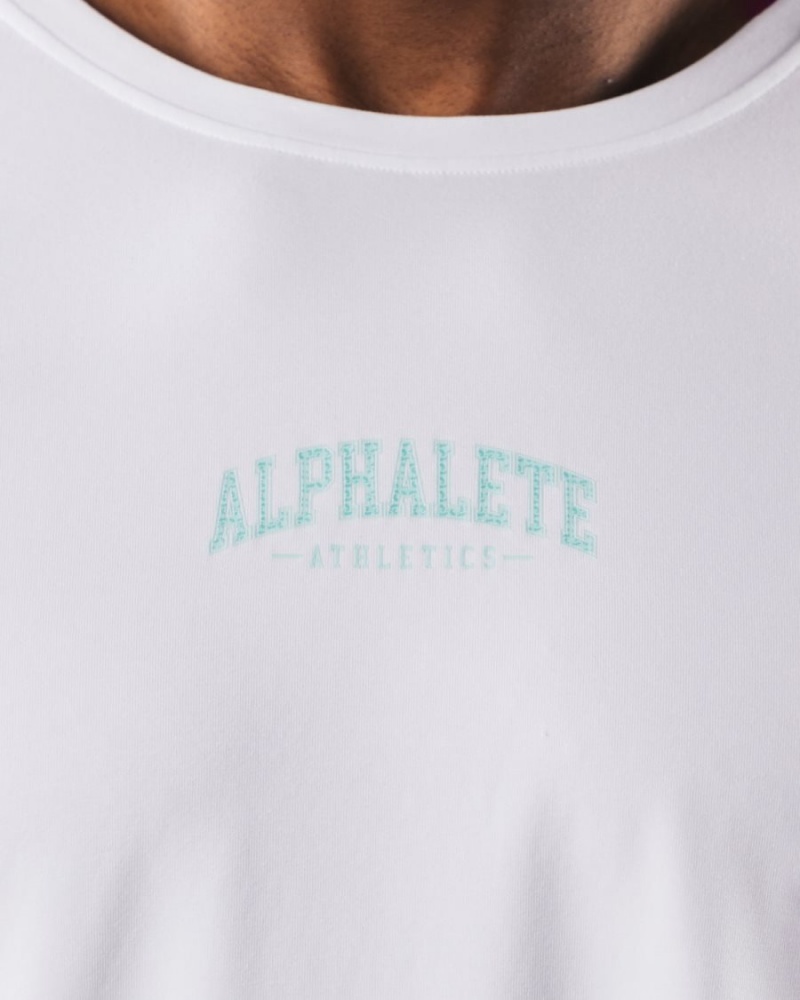 Alphalete AA Paisley Print LS Tee Miesten Paidat Valkoinen | TBDAV-9163