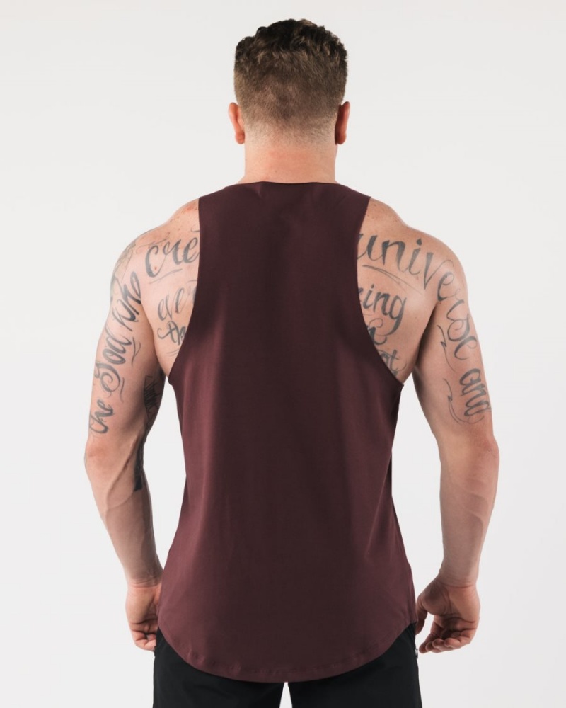 Alphalete AA Raw Cut Tank Miesten Hihaton Paita Sangria | LZIOT-8519