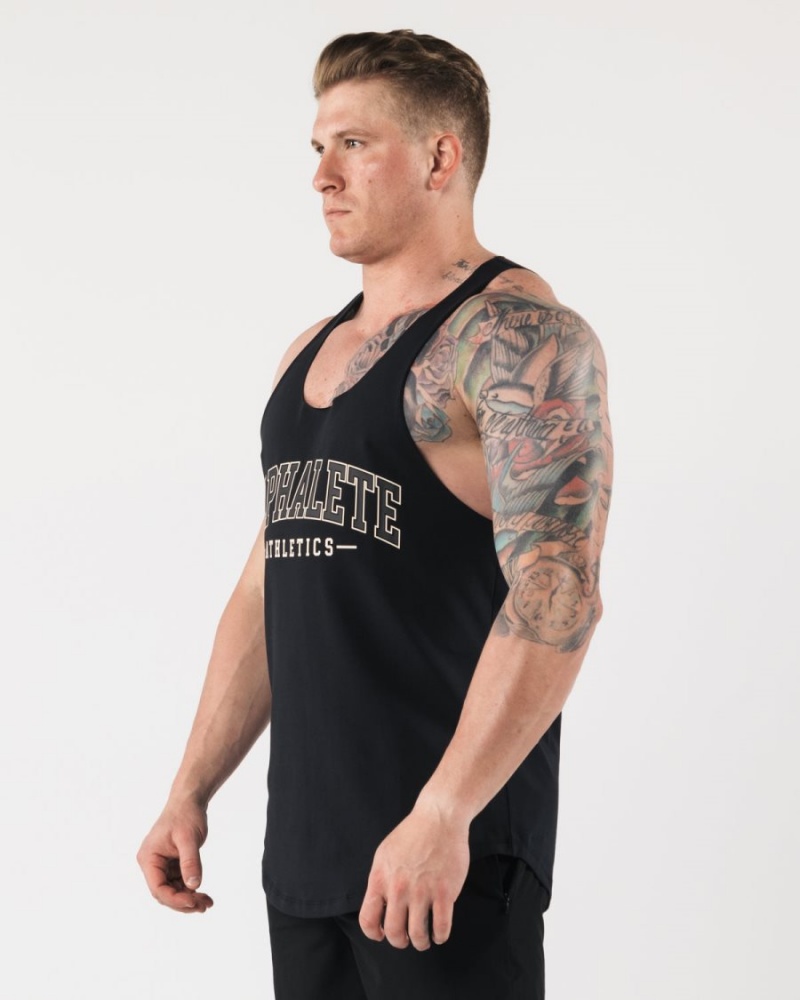 Alphalete AA Raw Cut Tank Miesten Hihaton Paita Mustat | YJLFE-3948