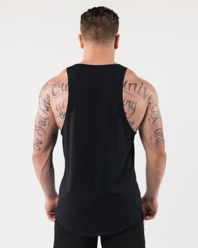 Alphalete AA Raw Cut Tank Miesten Hihaton Paita Mustat | YJLFE-3948