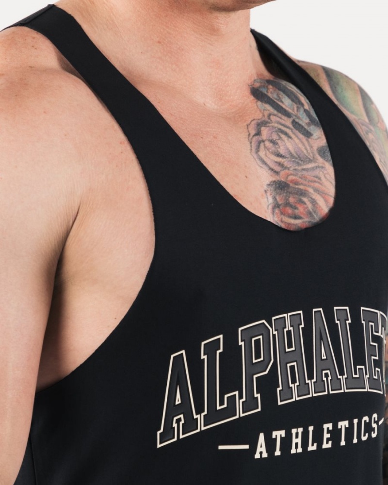 Alphalete AA Raw Cut Tank Miesten Hihaton Paita Mustat | YJLFE-3948