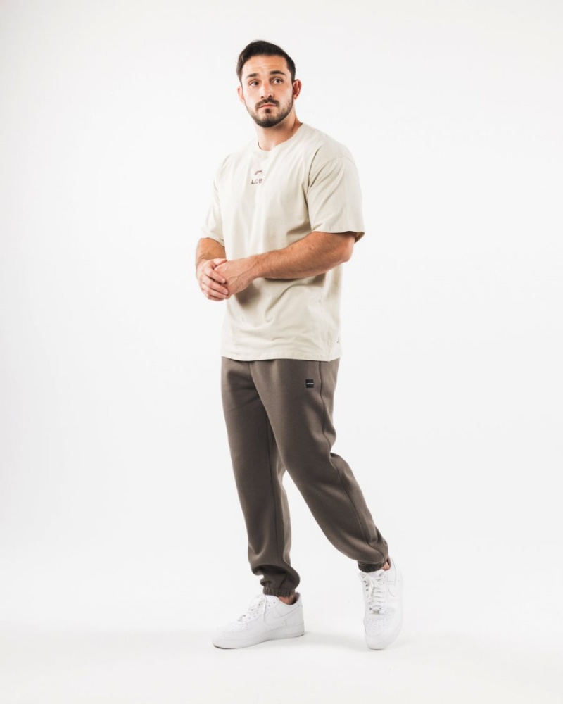 Alphalete Academy Relaxed Jogger Miesten Juoksuvaatteet Desert Taupe | FYWAC-9861