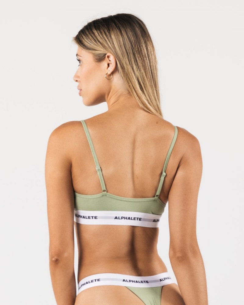 Alphalete Acute Bralette Naisten Urheiluliivi Sage | MOYJF-4023