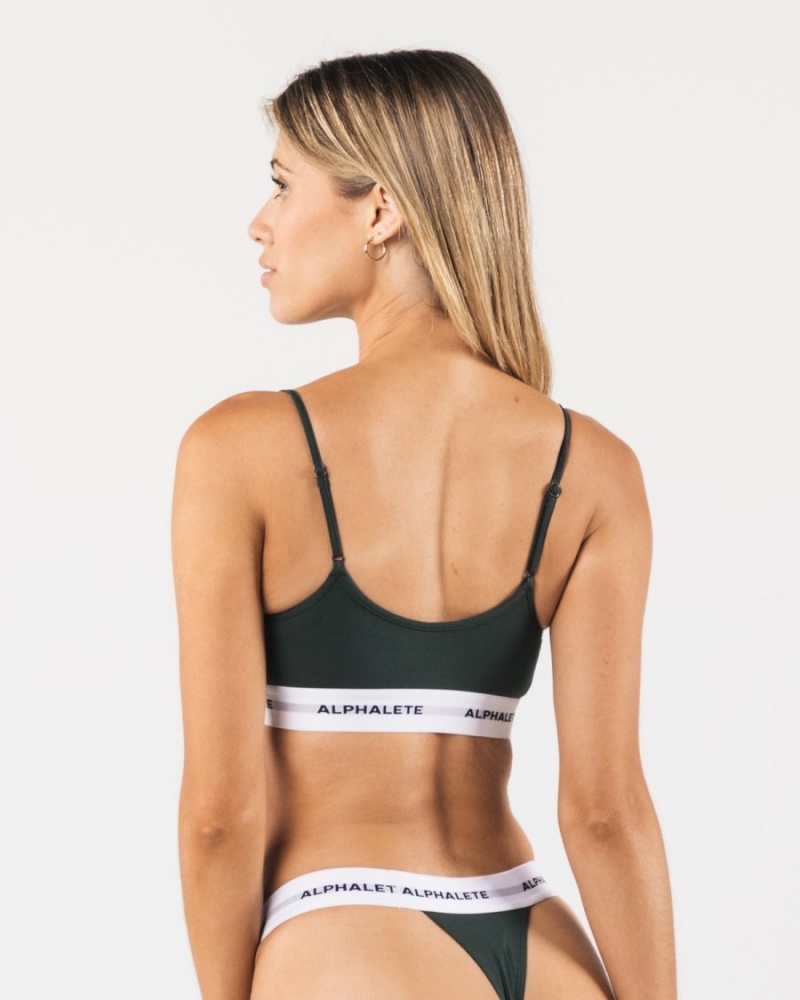 Alphalete Acute Cami Bralette Naisten Alusvaatteet Evergreen | FRJDI-9147