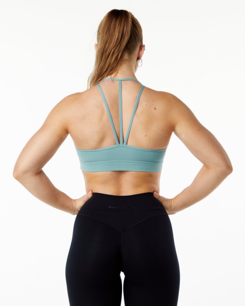 Alphalete Alphalux Tri Bra Naisten Urheiluliivi Rainfall | ZWJEQ-4068