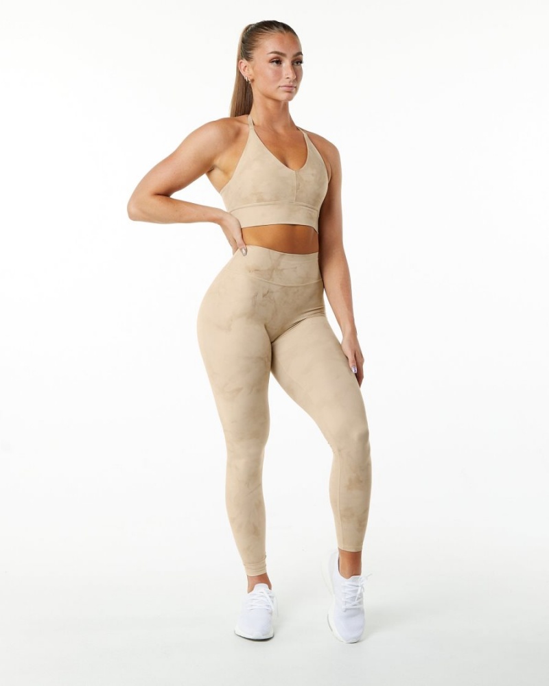 Alphalete Alphalux Wonder Bra Naisten Urheiluliivi Hazelnut | QEUJP-1465