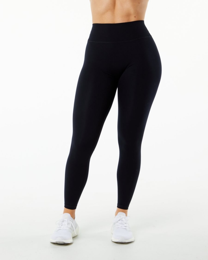 Alphalete Alphalux Wonder Legging 27" Naisten Leggings Mustat | QFXDA-0178