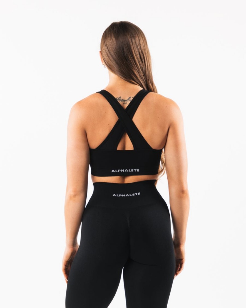 Alphalete Amplify Bra Naisten Urheiluliivi Mustat | SGJUN-0873