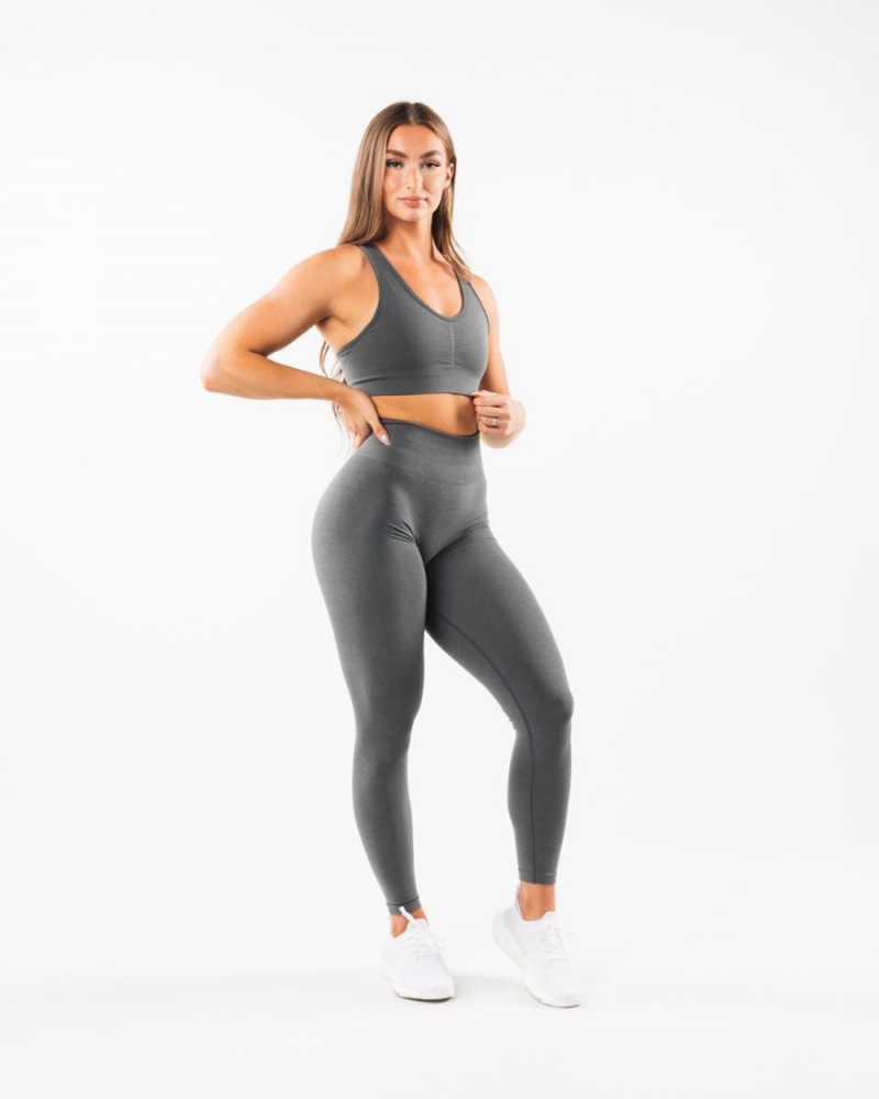 Alphalete Amplify Bra Naisten Urheiluliivi Smoke | OBMWH-0397