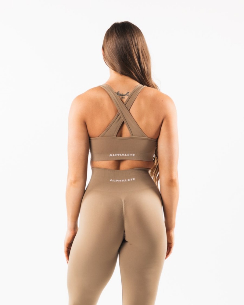 Alphalete Amplify Bra Naisten Urheiluliivi Chai | YQATI-7815