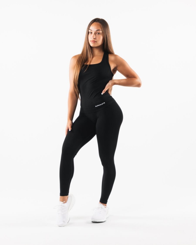 Alphalete Amplify Legging Naisten Leggings Mustat | TGQBJ-2461