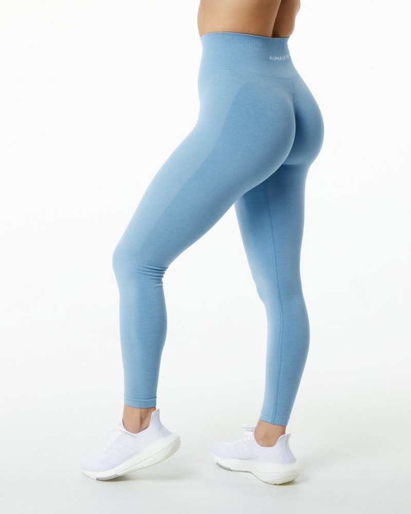 Alphalete Amplify Legging Naisten Leggings Washed Denim | HDAVB-5091