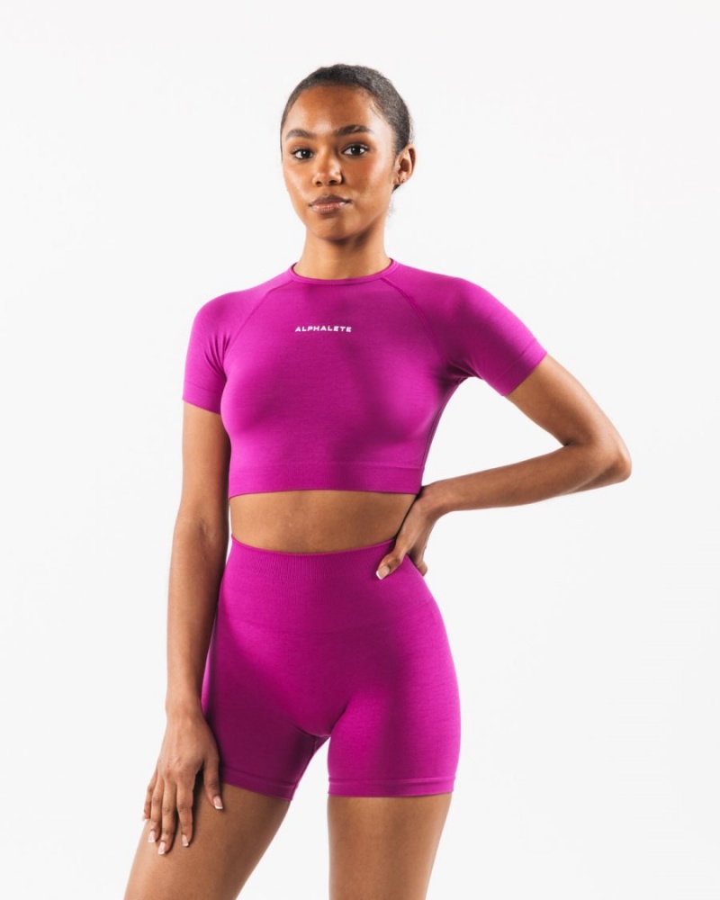 Alphalete Amplify SS Crop Naisten Paidat Candy Crush | GAOCK-5348