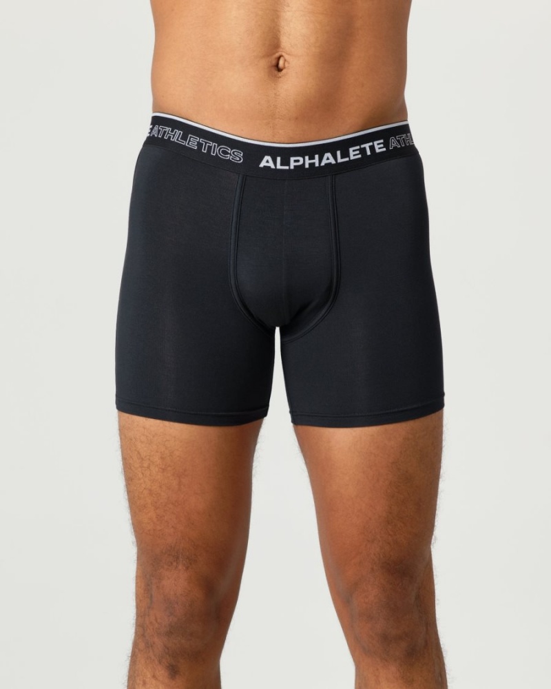 Alphalete Classic Bokserin Brief 3pk Miesten Alusvaatteet Mustat | JLHDF-3480