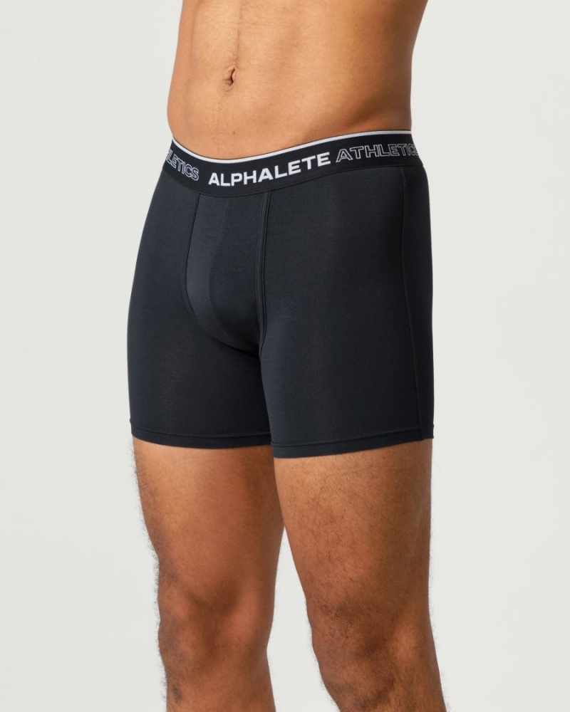 Alphalete Classic Bokserin Brief 3pk Miesten Alusvaatteet Mustat | JLHDF-3480