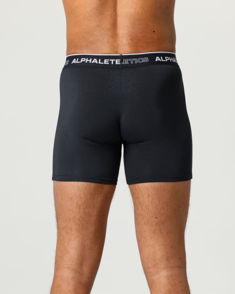 Alphalete Classic Bokserin Brief 3pk Miesten Alusvaatteet Mustat | JLHDF-3480