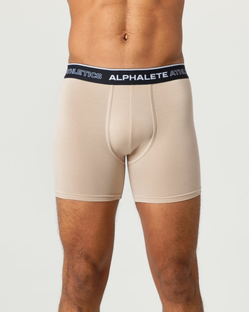 Alphalete Classic Bokserin Brief 3pk Miesten Alusvaatteet Autumn / Willow / Linen | JIWQY-3529