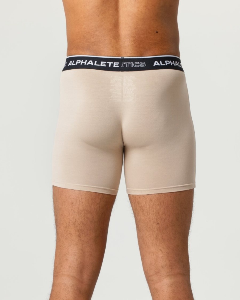 Alphalete Classic Bokserin Brief 3pk Miesten Alusvaatteet Autumn / Willow / Linen | JIWQY-3529