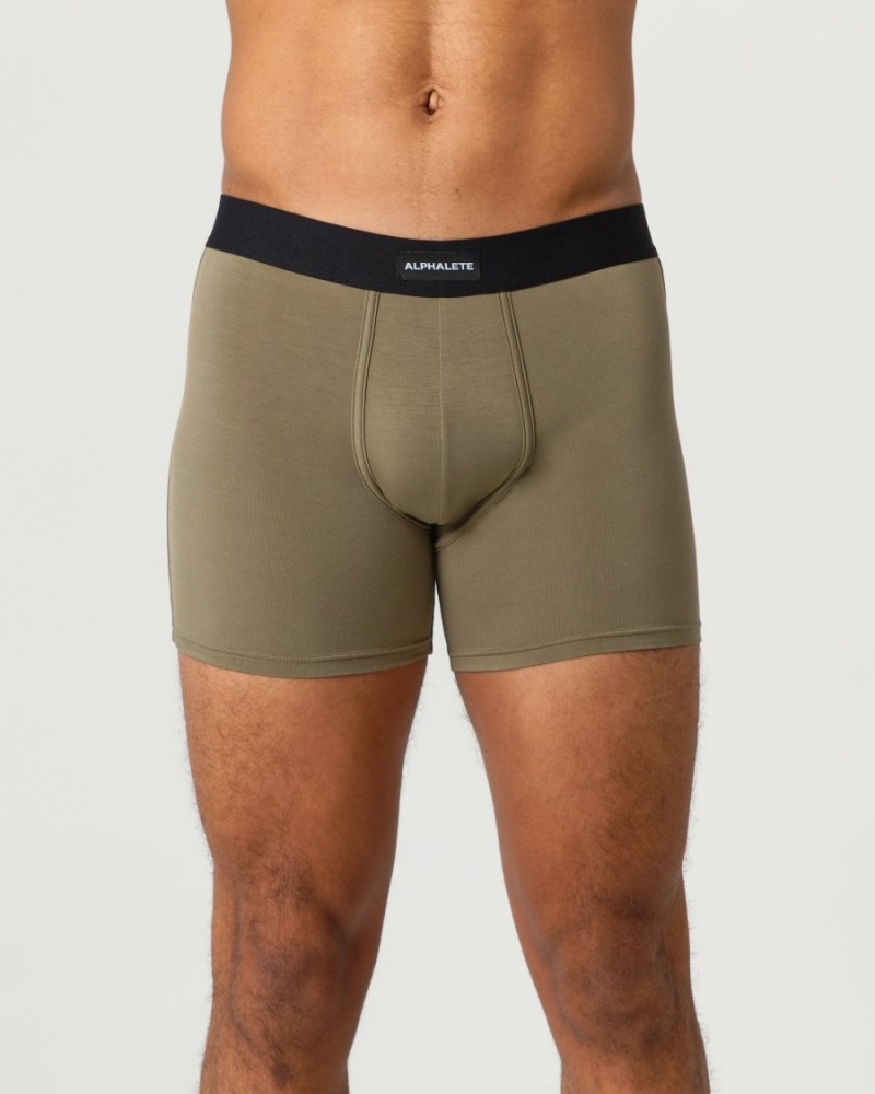 Alphalete Classic Bokserin Brief 3pk Miesten Alusvaatteet Autumn / Willow / Linen | JIWQY-3529