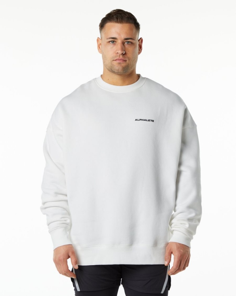 Alphalete Classic Crew Miesten Takit Valkoinen | JMWKS-5698