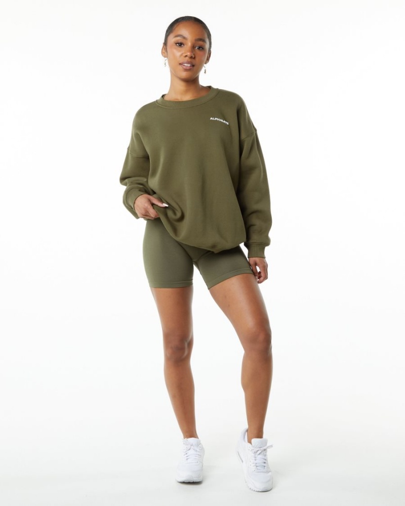 Alphalete Classic Crew Naisten Pitkähihainen Willow | LHUJN-4893