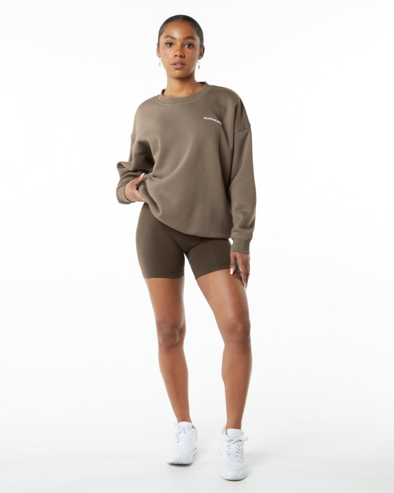 Alphalete Classic Crew Naisten Takit Mocha | WJAPU-3092