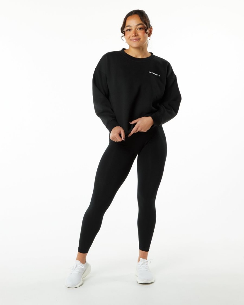 Alphalete Classic Crew Naisten Takit Mustat | QFCLU-1754