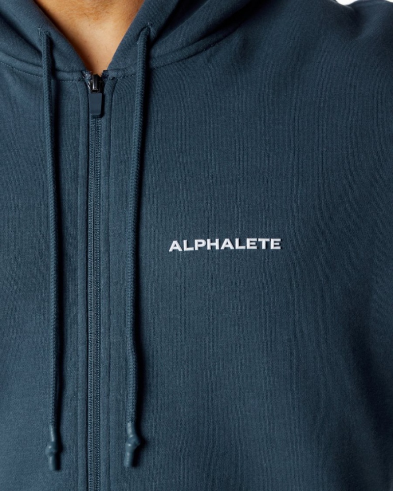 Alphalete Classic Full-Zip Jacket Miesten Takit Sininen | RMDEZ-3869