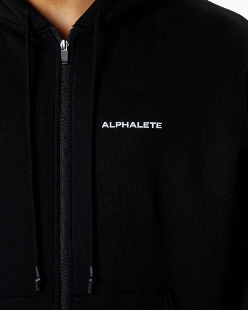 Alphalete Classic Full-Zip Jacket Miesten Takit Mustat | SQIBX-3189