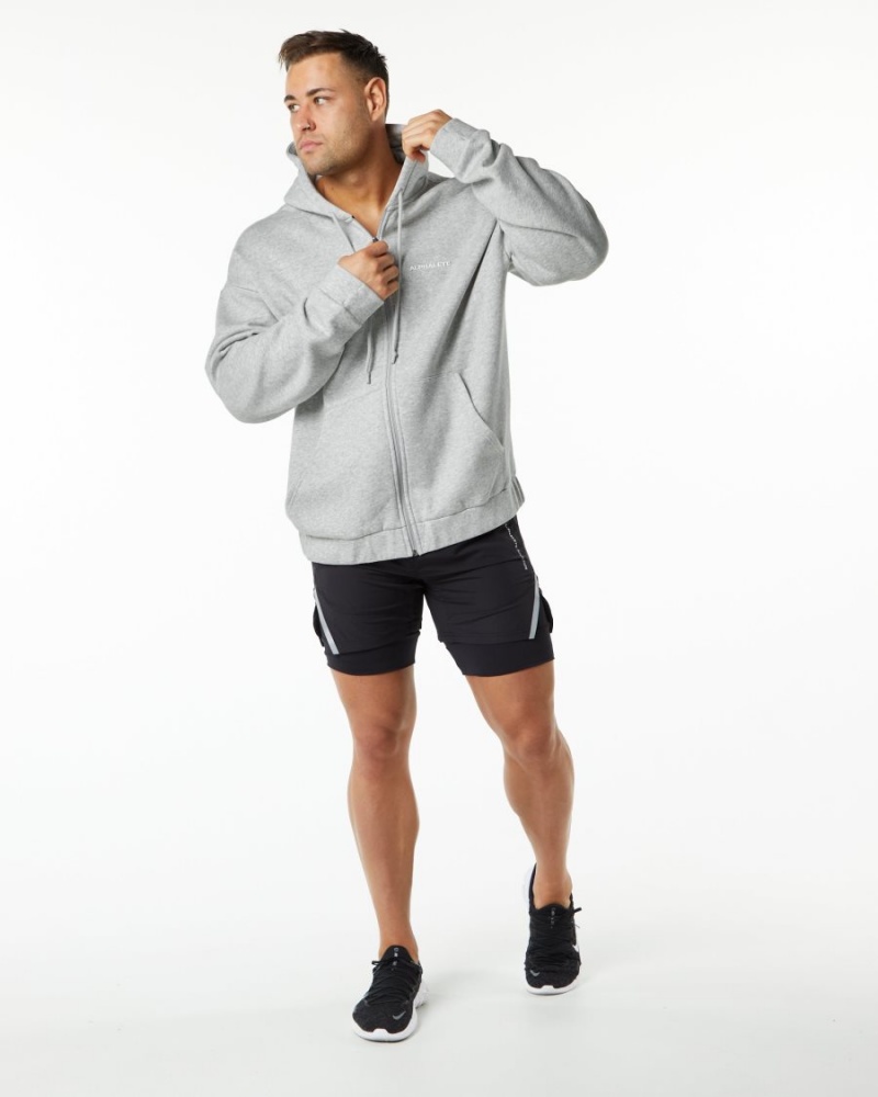 Alphalete Classic Full-Zip Jacket Miesten Takit Harmaat | XWEPN-3518