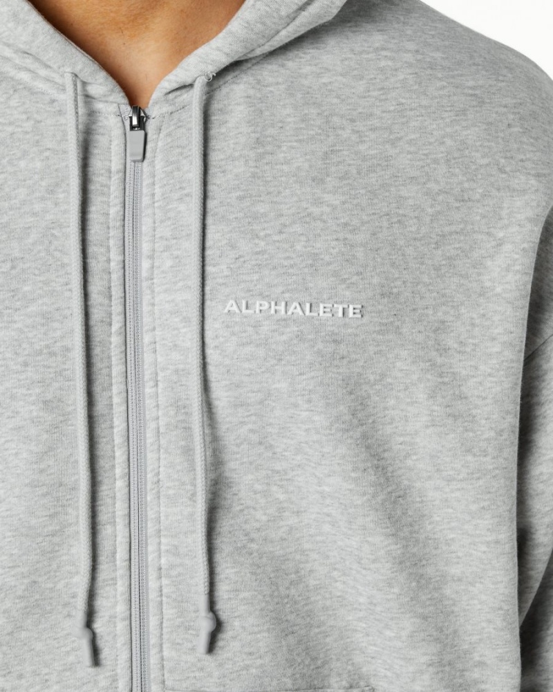 Alphalete Classic Full-Zip Jacket Miesten Takit Harmaat | XWEPN-3518