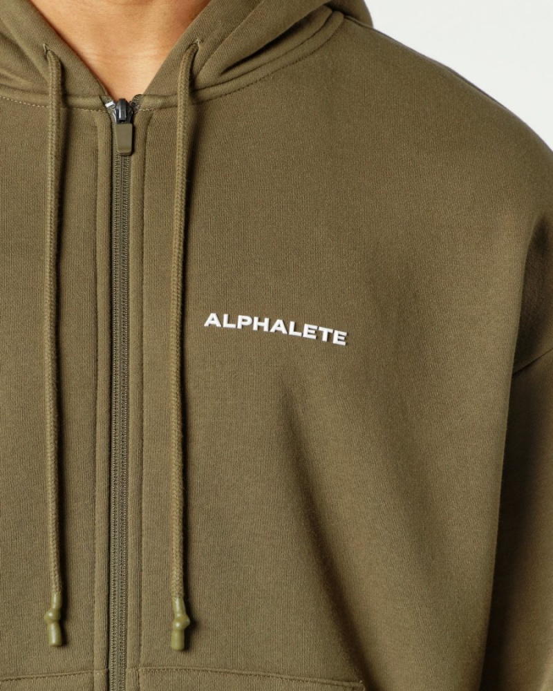 Alphalete Classic Full-Zip Jacket Miesten Takit Willow | UOIMS-6580