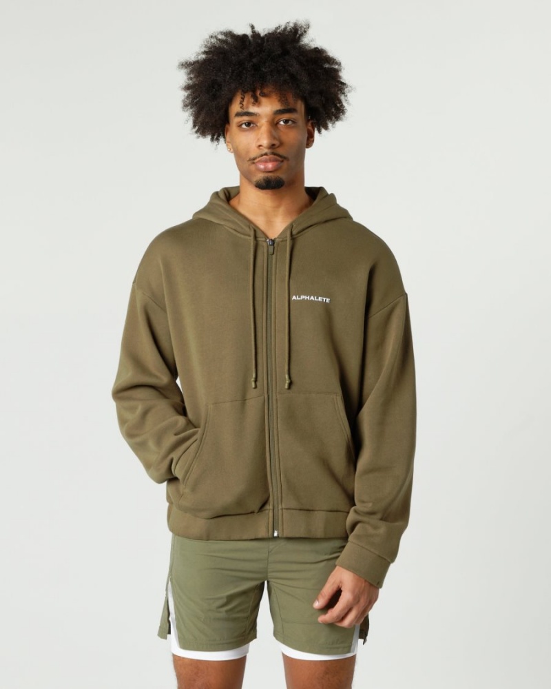 Alphalete Classic Full-Zip Jacket Miesten Takit Willow | UOIMS-6580