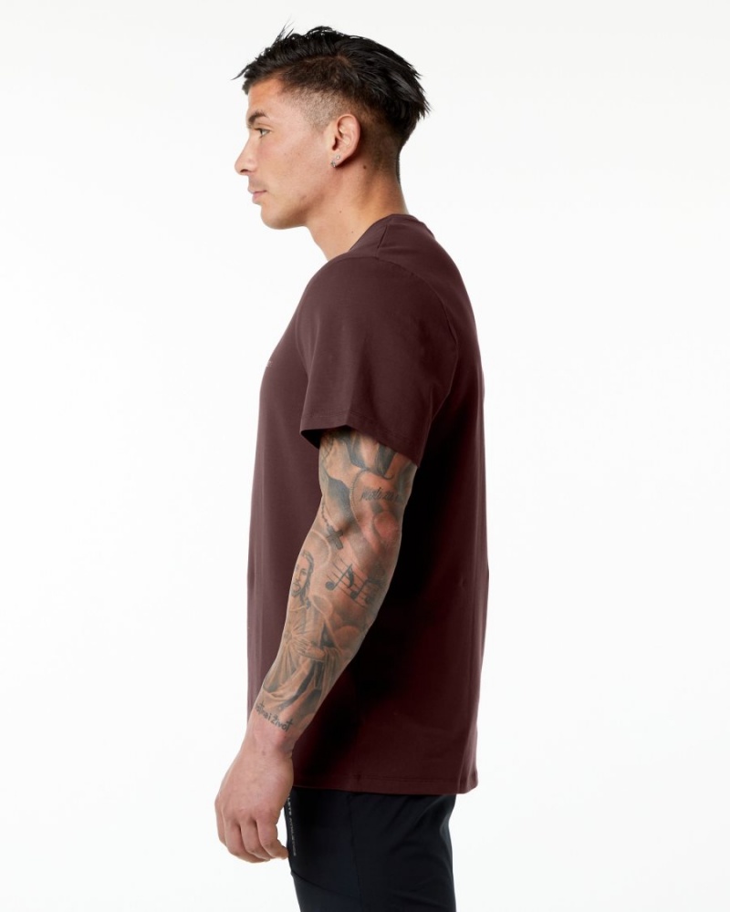 Alphalete Classic Tee Miesten Paidat Viininpunainen | CFTUW-2891