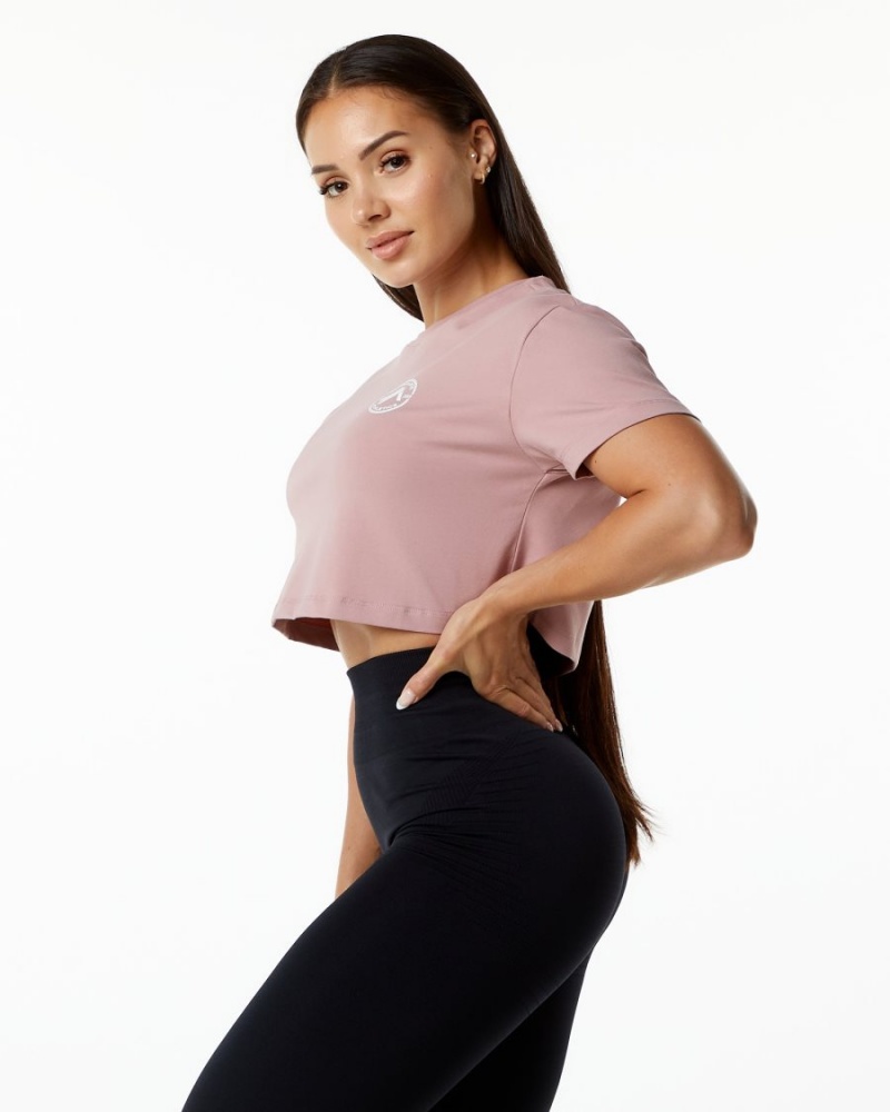 Alphalete Dynasty Crop Naisten Paidat Mauve | BHVZK-6187