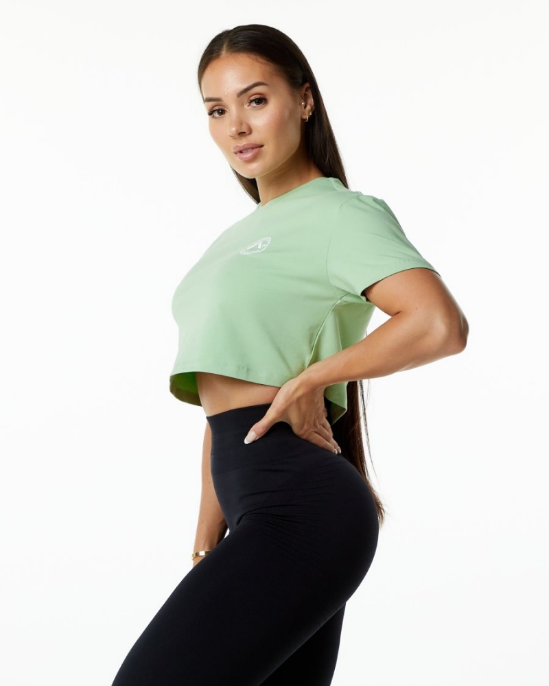 Alphalete Dynasty Crop Naisten Paidat Pistachio | XWLFE-0365