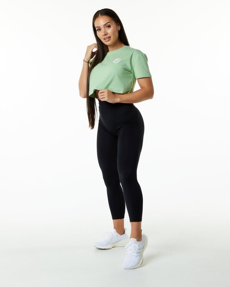 Alphalete Dynasty Crop Naisten Paidat Pistachio | XWLFE-0365