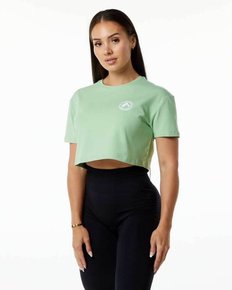 Alphalete Dynasty Crop Naisten Paidat Pistachio | XWLFE-0365